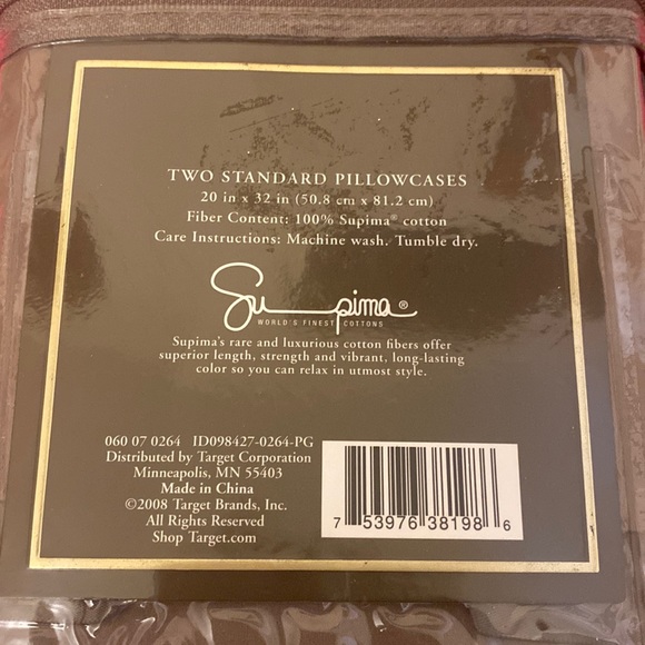 🆕 NWOT! Fieldcrest Luxury Standard Pillowcases Set of 2. 500 Thread Count - Picture 5 of 7